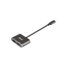Club 3D CSV-1552 USB-C Gen 2 to HDMI & DisplayPort 1.4 Video Adapter - High-Performance, Versatile, Black
